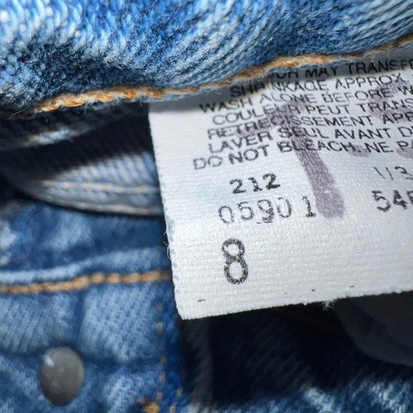 Vintage 632 Levi’s Orange And White Tab Tapered Jeans - Picture 9 of 10